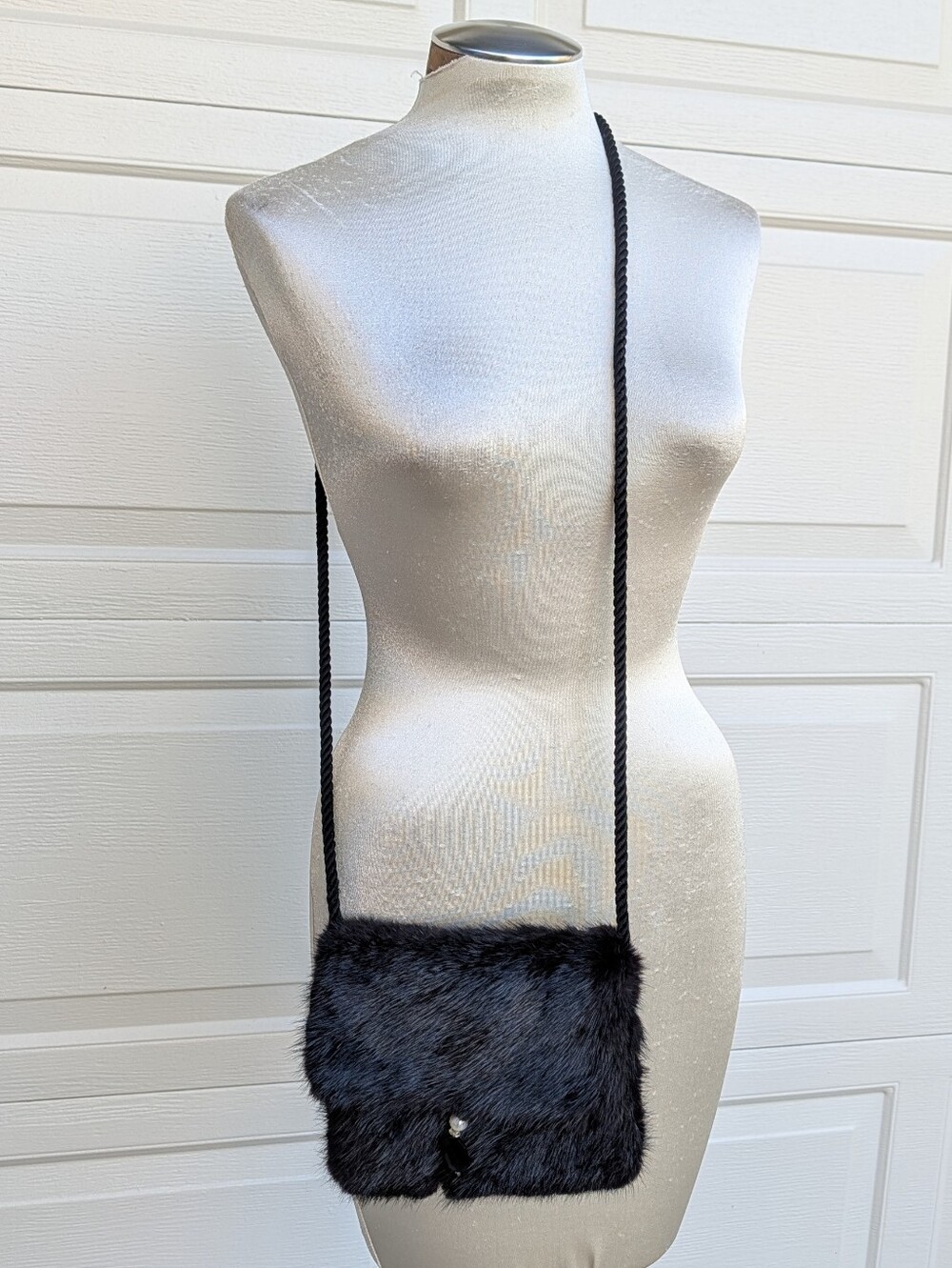 vintage HANDMADE MINK PURSE fur bag